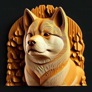 3D модель Дземон шиба собака (STL)